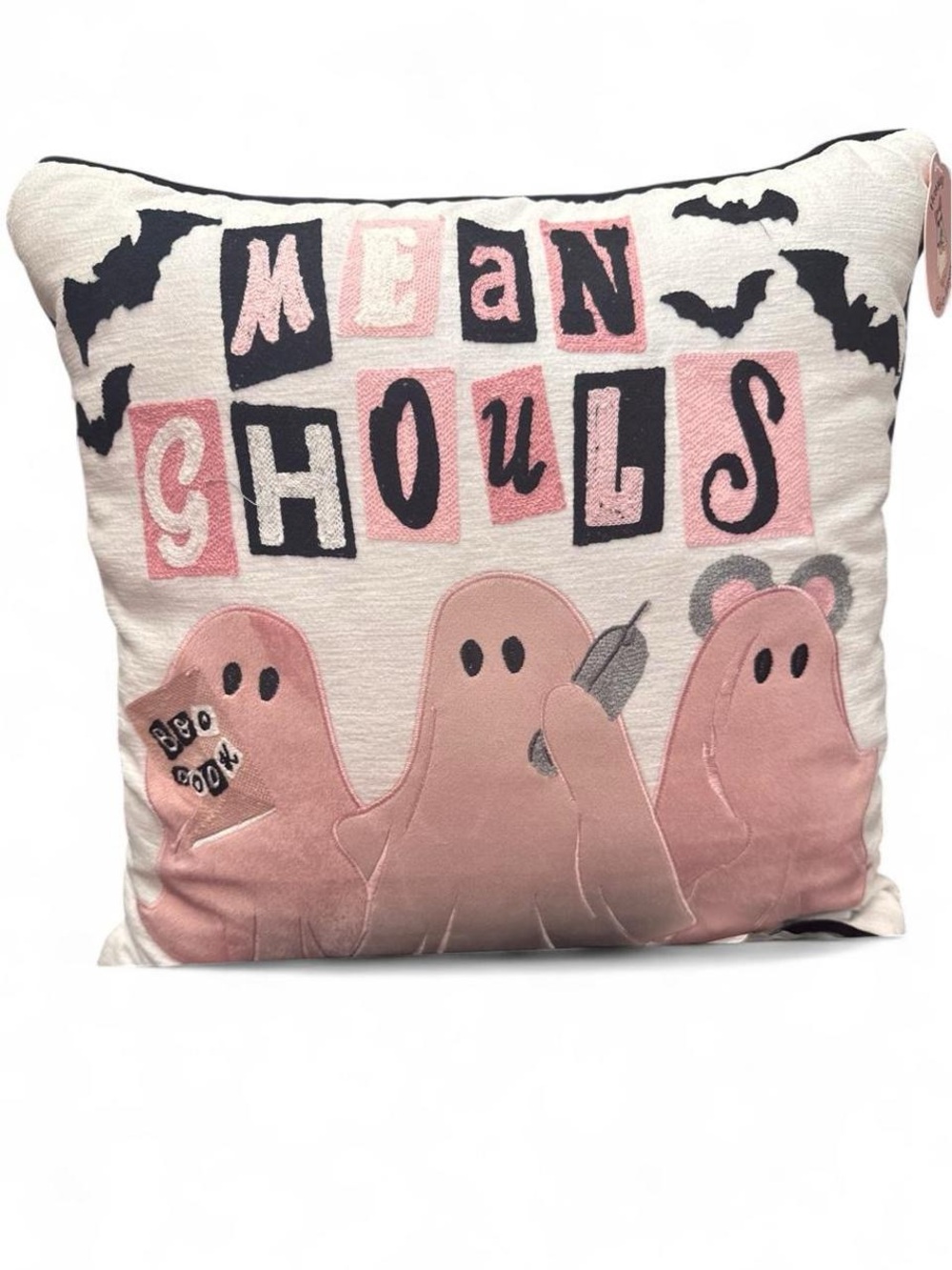 “Mean Ghouls” Ghosts Mean Girls Inspired Halloween Decorative Throw Pillow